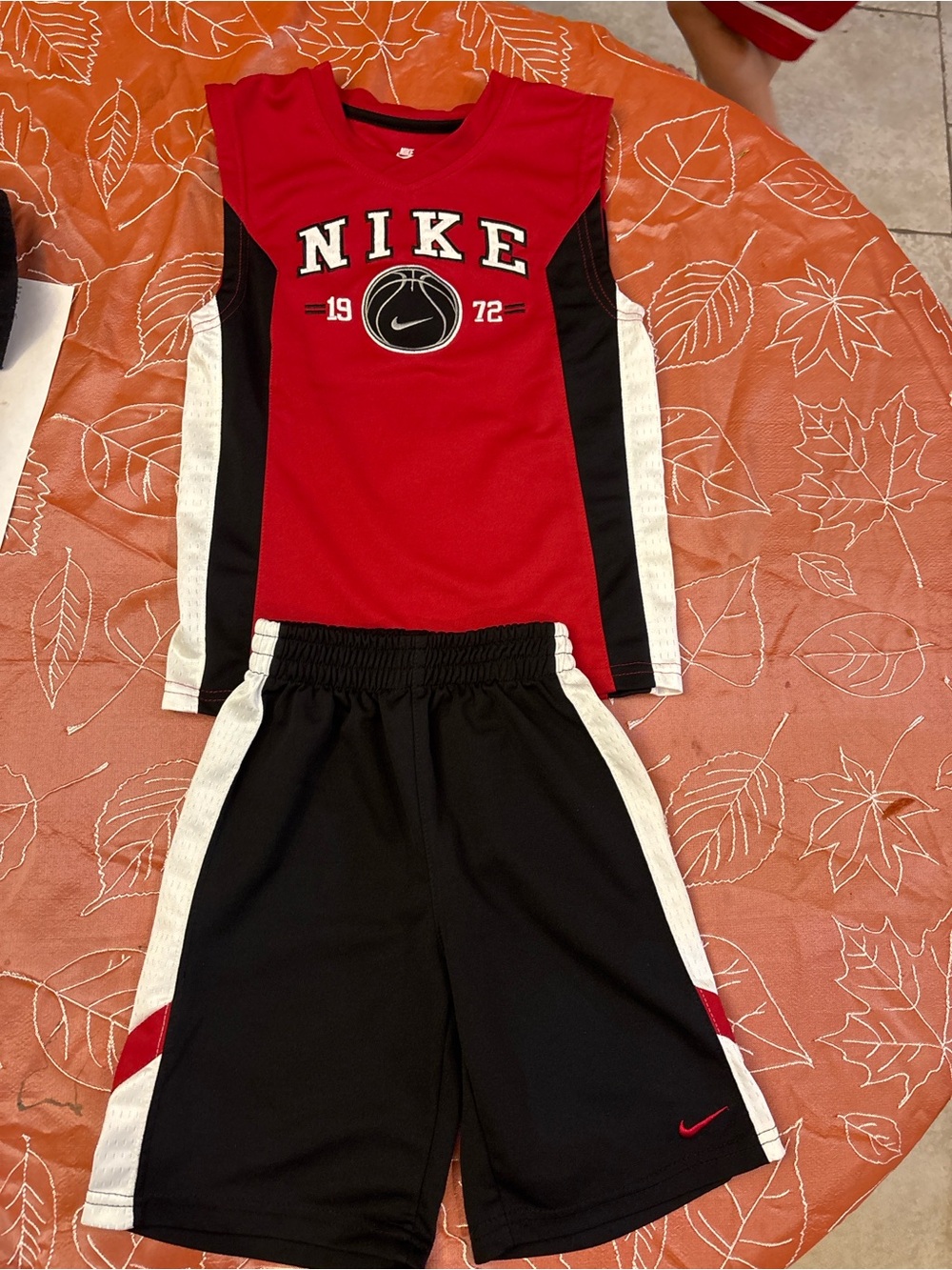 Nike Red, Black & White Kids' Basketball Set